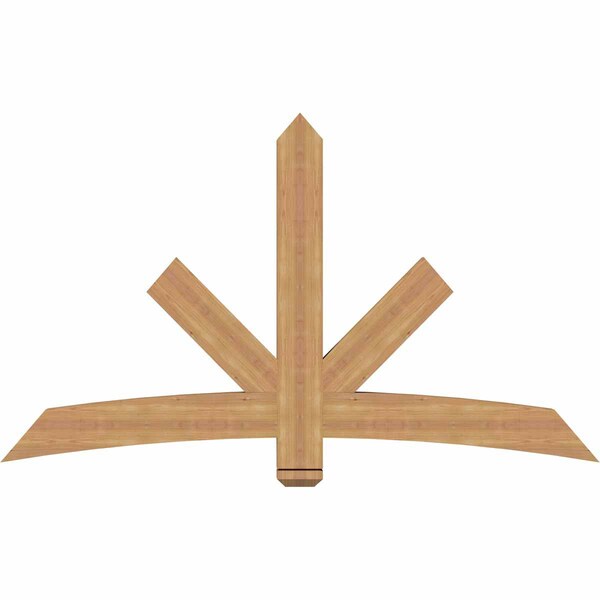 Ekena Millwork Alberta Smooth Timber Gable Bracket, Western Red Cedar, 60"W x 35"H x 3 1/2"D x 5 1/2"F, 14/12 Pitch GBW060X35X0406ALB00SWR - main
